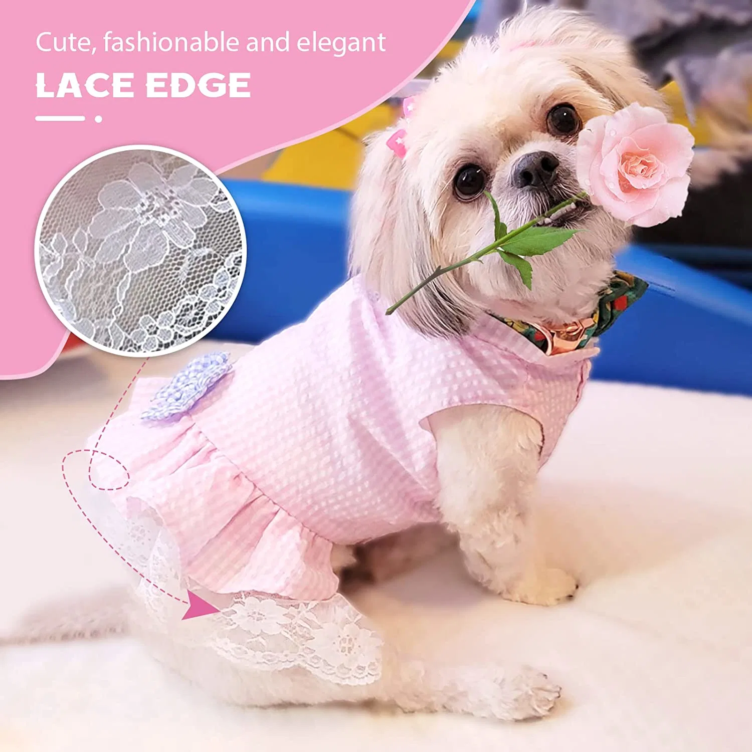 Luxury Cute Dog Dress Clothes for Small Dogs Clothes for Dog Outfit Walking