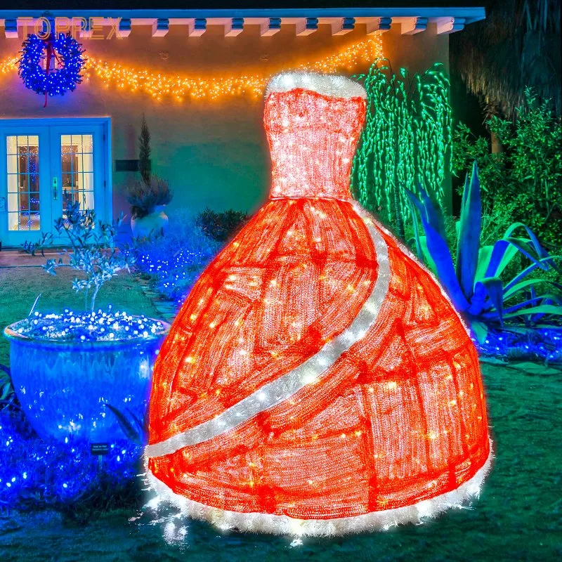 Vestido de fiesta forma 3D luces de motivo para Navidad/Eventos