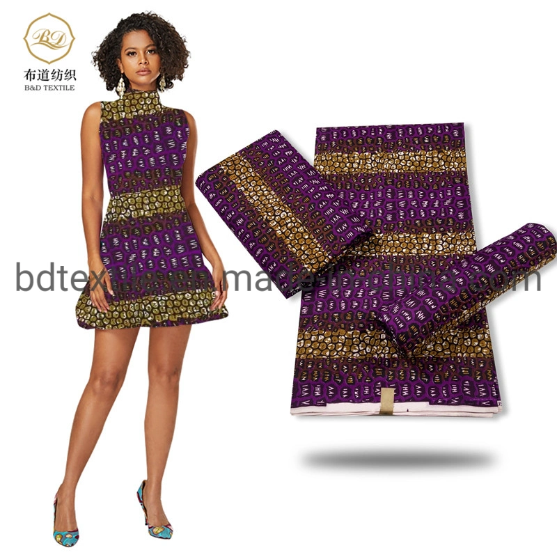 Cheap Polyester Cotton African Wax Printed Fabric for Garment Dress/Handbags