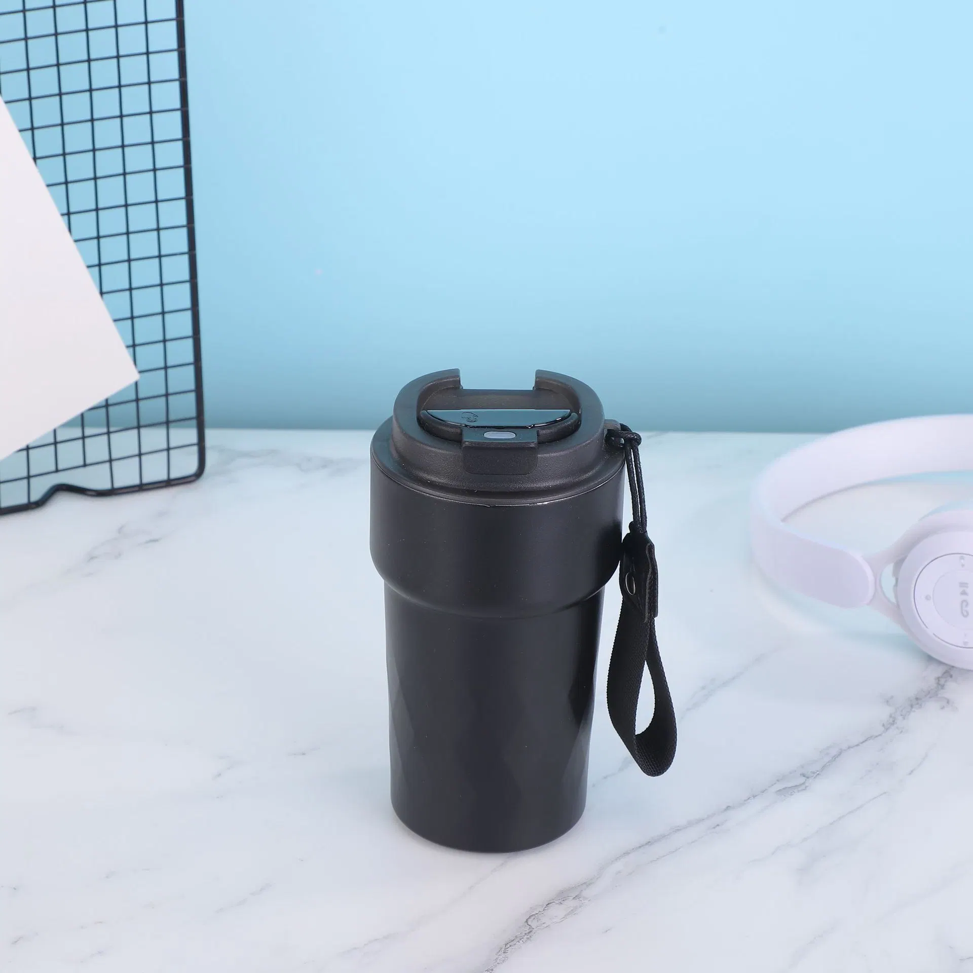 New Style 510ml Coffee Cup Vacuum Insulated Mug Water Bottle LED Touch Digital Display Temperature Smart Tumbler with Screw Lid