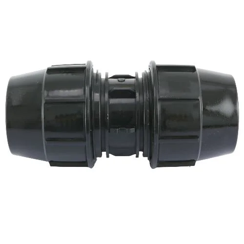 Large Black Straight Fitting PP Compression Fitting Valve ISO