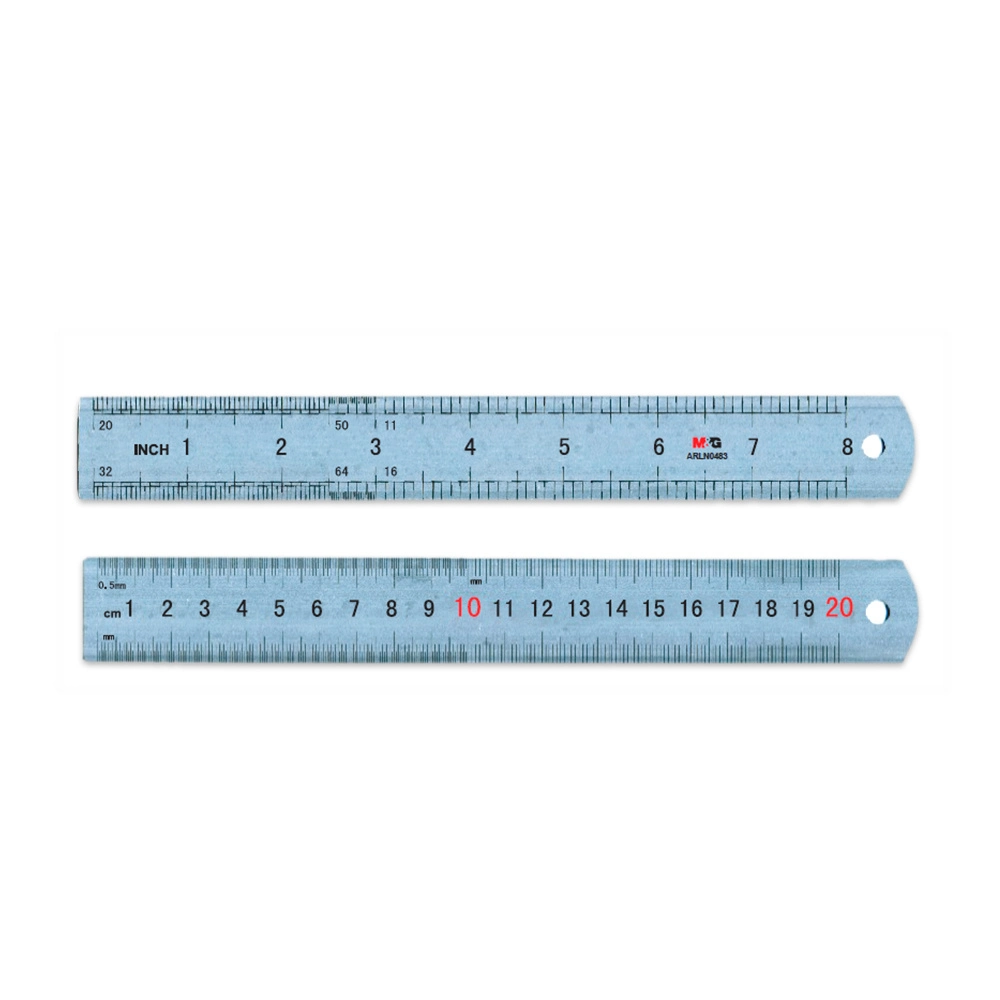 Good Quality 20cm Aluminum Alloy Scale Ruler for Draftsman Students