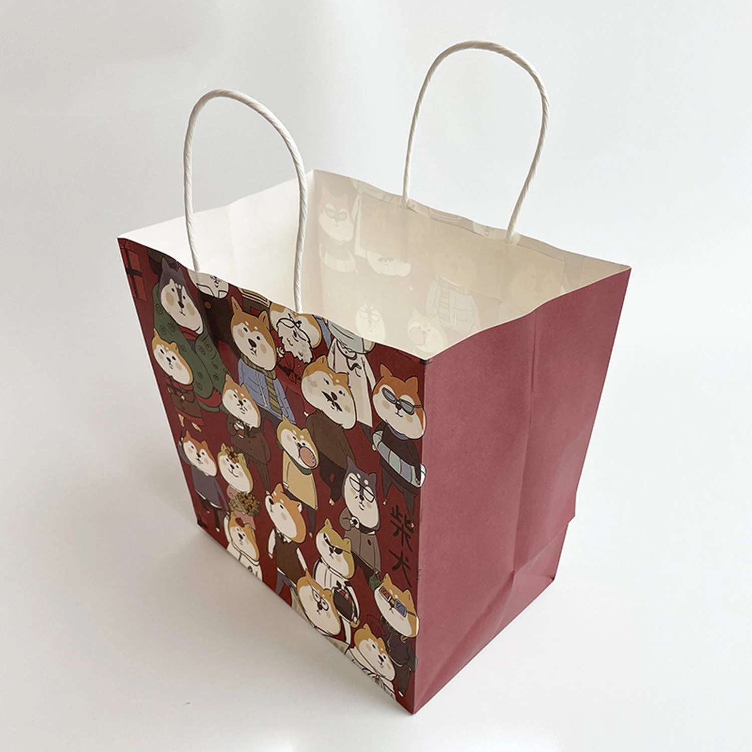 120 GSM Food Grade Corlorful Kraft Paper Bag Cat Pattern Snack Bag Envelope Kraft Gift Paperbags