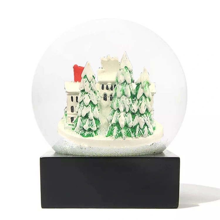 Glitter Glass Snow Globe Water Ball with Custom Base for Gifts