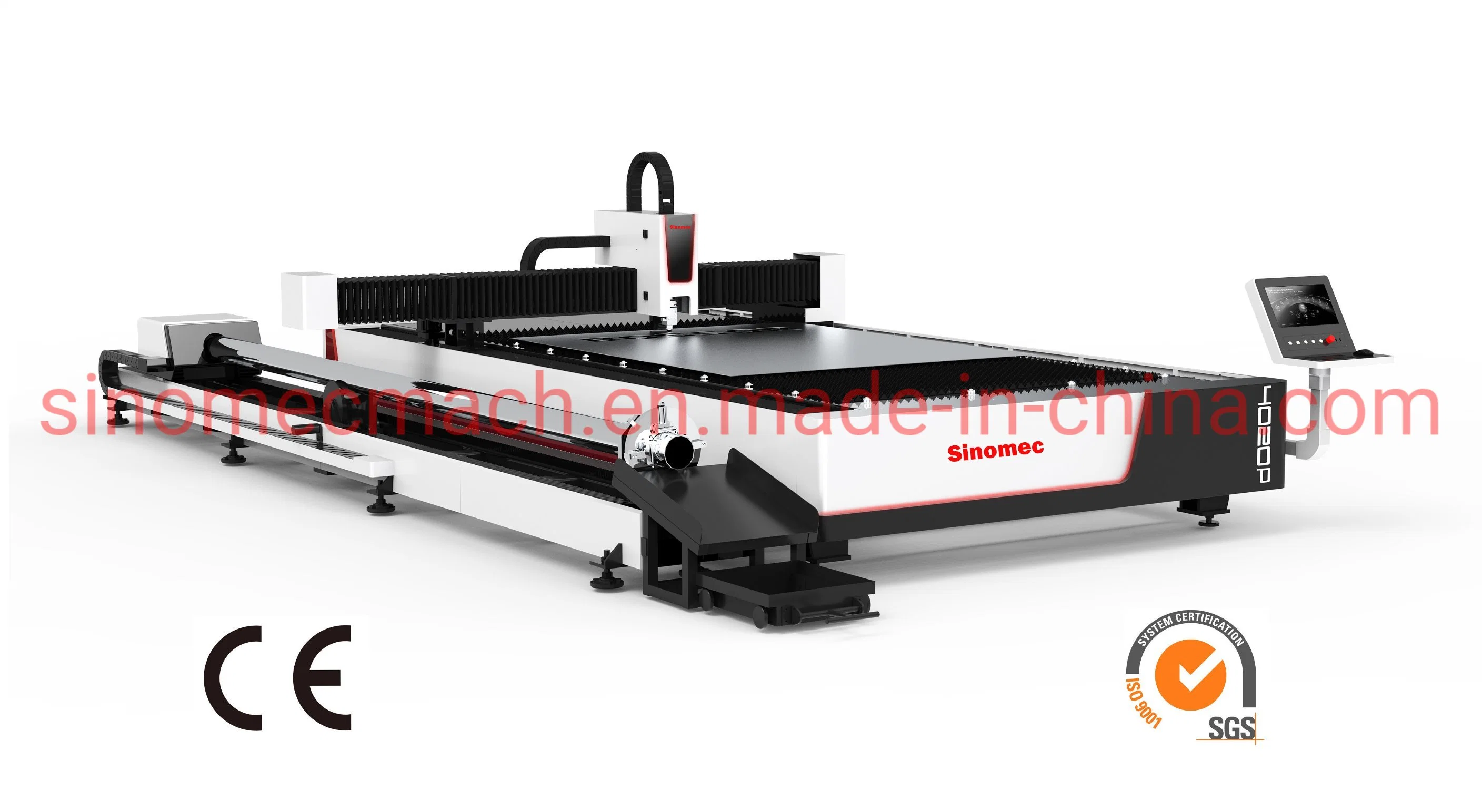 1500W CNC Laser Cutter Heavy Fiber Laser CO2 Laser Cutting or Engraving Machine for Metal Carbon Steel Stainless Steel Sheet and Tube Cutting