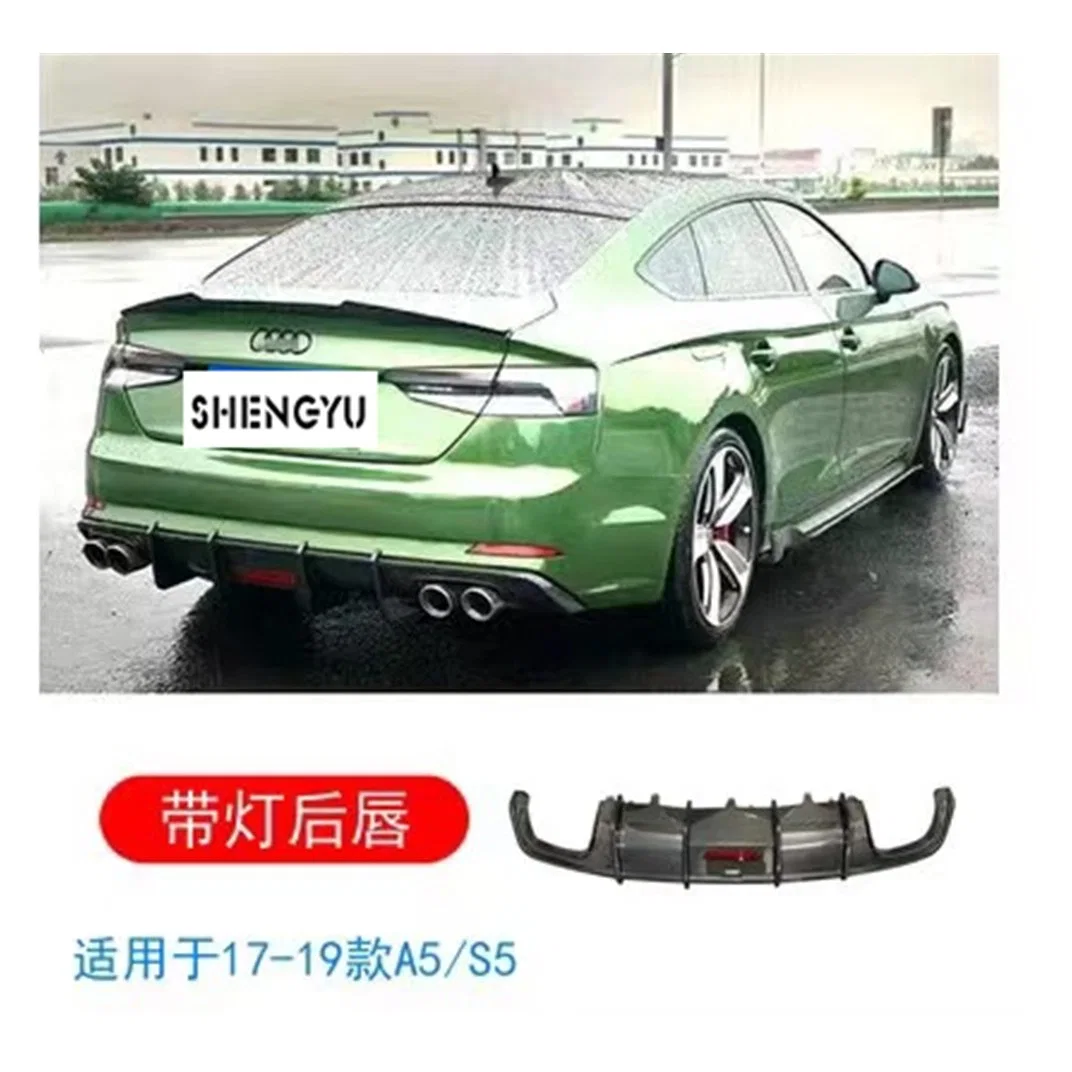 Hot Sale Carbon Fiber Rear Lip with Lamp for Audi A5/S5 2017-2019