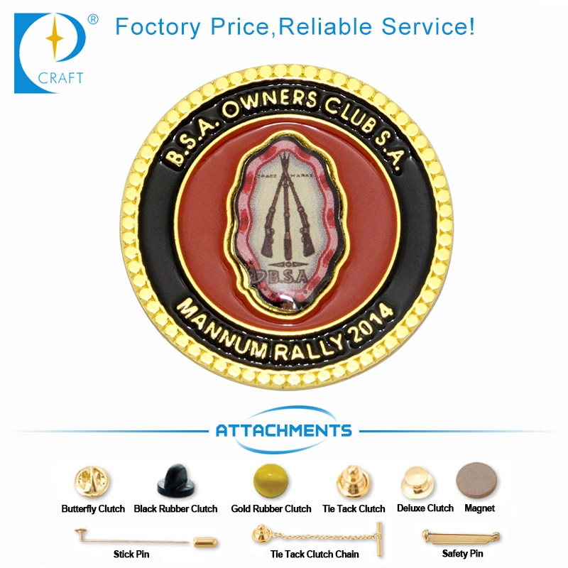 Metal Soft Enamel High quality/High cost performance  Souvenir Wholesale/Supplier Pin Badge for Retired Fire Chief