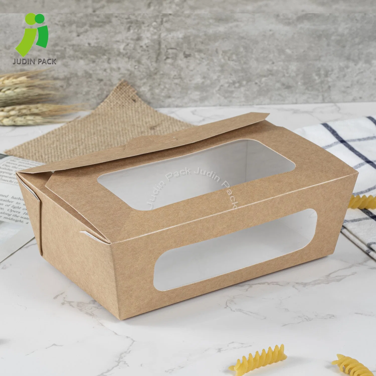 Disposable Paper Fast Food Box Fast Food Container Suitable for Restaurant Takeout, Packing, Holiday Parties, School Meals, Cake Room