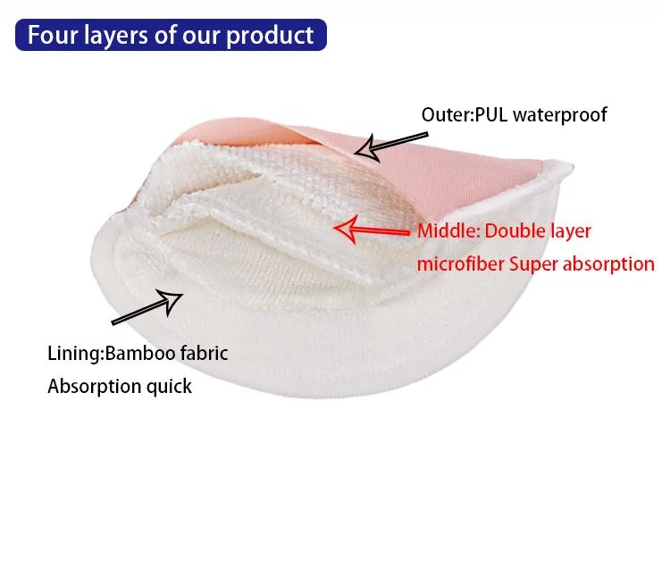 Soft and High Absorbent Organic Bamboo Washable Breast-Feeding Pads