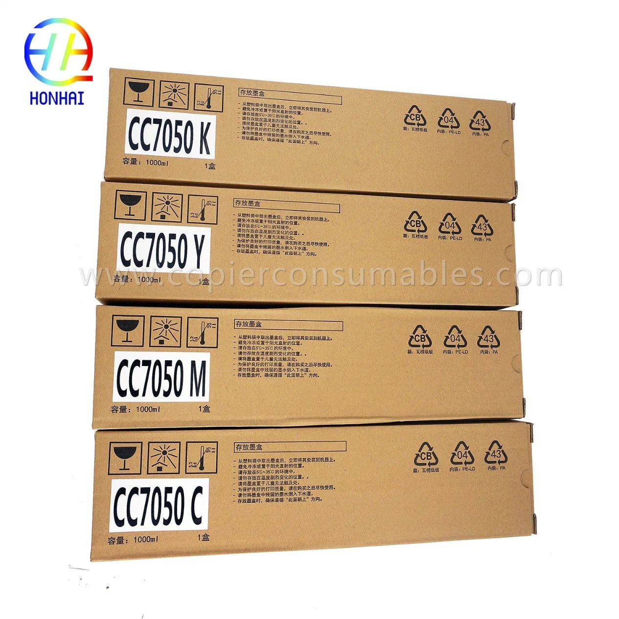 Ink Cartridge for Riso Cc7050 7150 3010 3050 7010 7050 9150 6300g Black Yellow Cyan Megenta