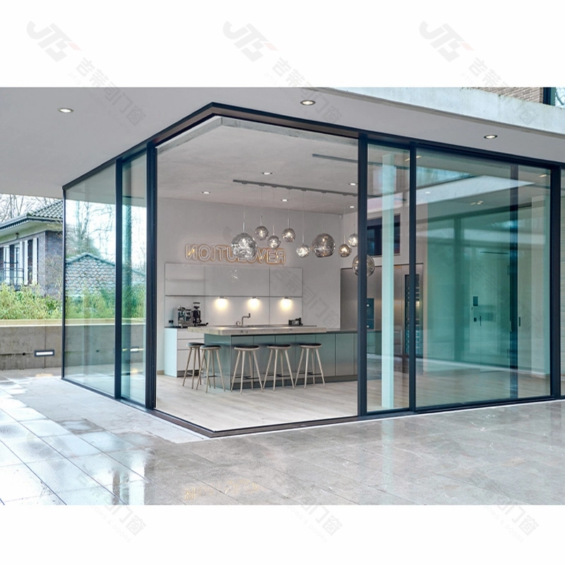 Commercial Aluminium Glass Industrial Door Sliding System Double Glazing Panoramic Patio Door