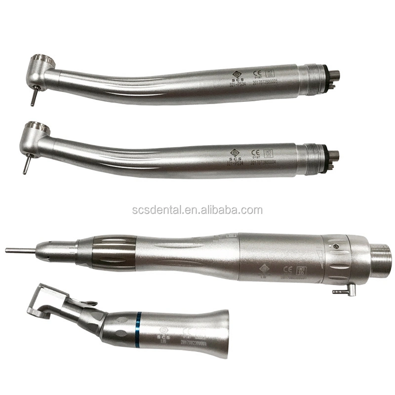 Dental High & Low Speed Water Spray Handpiece Turbine Kit Set