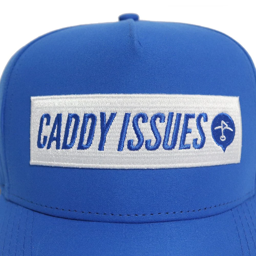 Unique Trend of 5-Panel Baseball Cap Made of Blue Suede Fabric