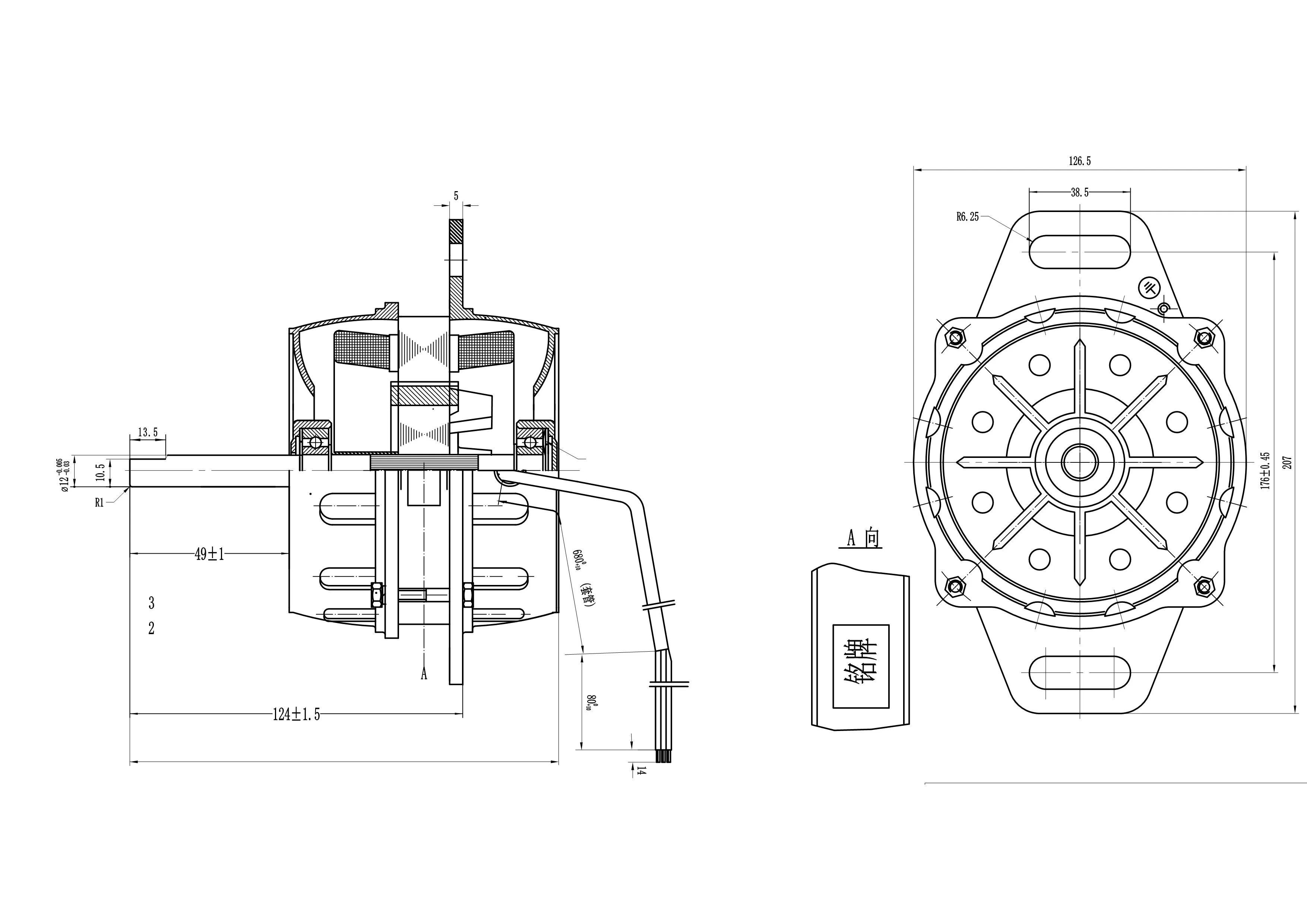 180 135W Máquina de Lavar Motor para países europeus