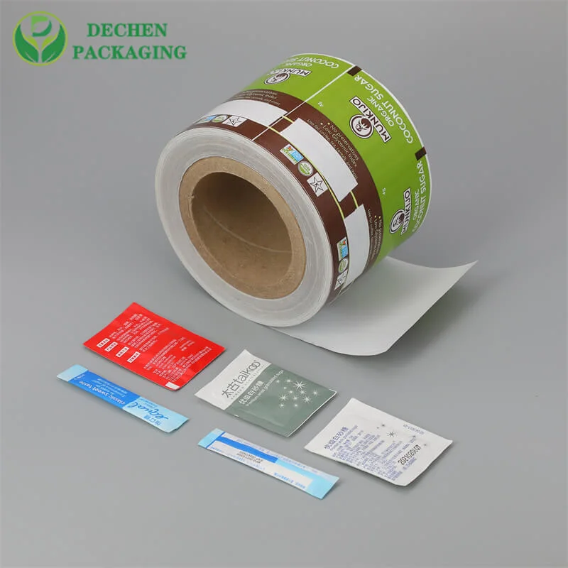 Sachet Custom Printing Box for Package Use Customized Food Grade PE Coated Pack Sugar Unbleached Kraft Paper