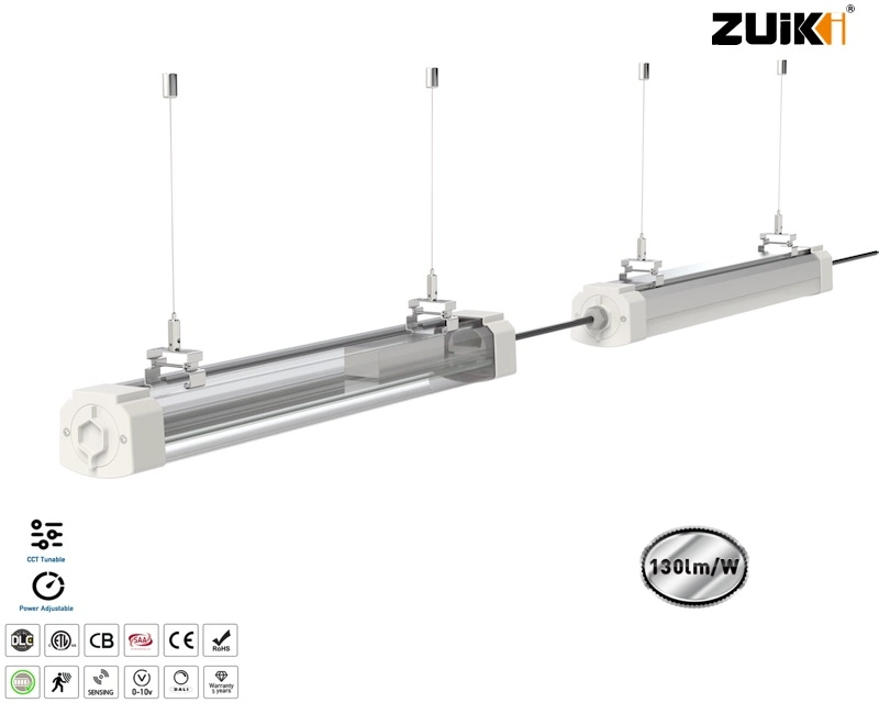 Luz LED resistente a impactos vandalismo, resistente a vapor, com sal ETL CB para Armazém de supermercados