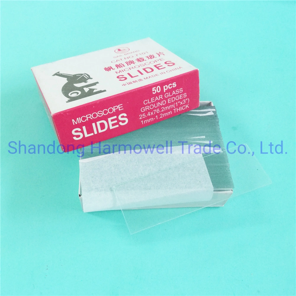 Whole Sell 7101 7102 7105 Microscope Slides Suppliers Frosted Prepared Microscope Glass Slides with Fast Delivery