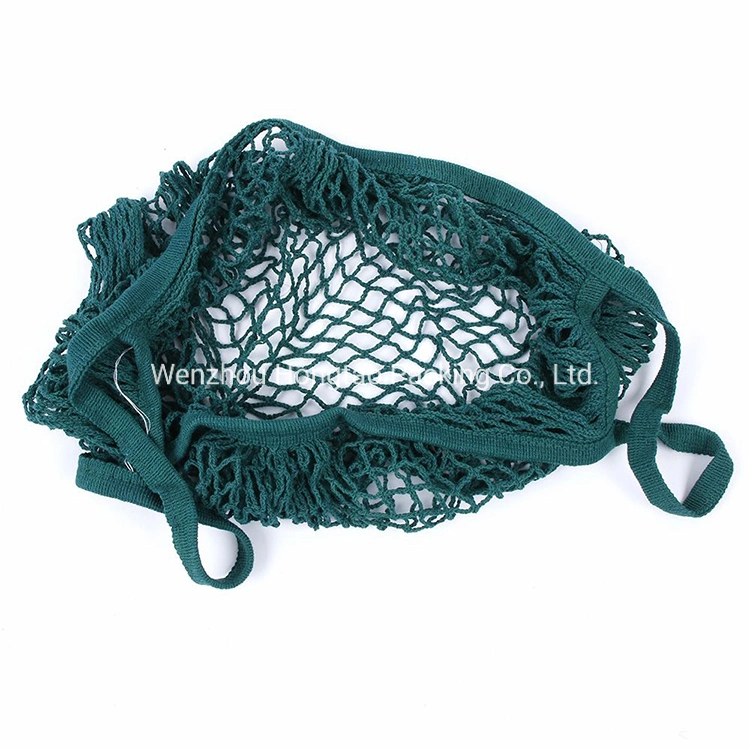 2020 New Mesh Net Shopping Reusable Fruit Bag Handbag Cotton Mesh Bags