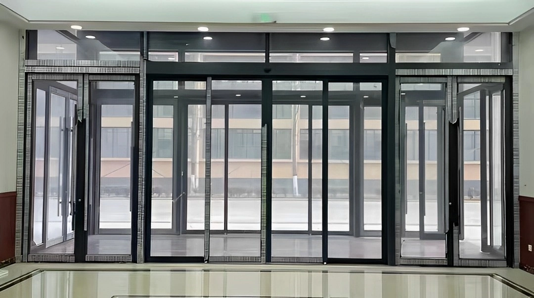 Sliding Door Hollow Glass Intelligent Interior Silent Door Aluminum Glass Sliding Door