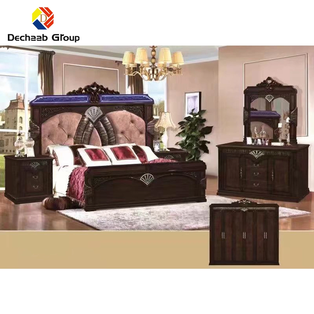 Afria cama King Size de alta calidad con muchos colores diseño conjunto de cama muebles personalizados