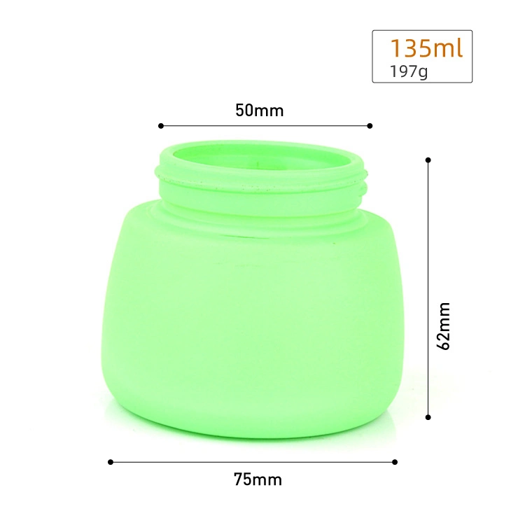 Luxury Beauty Cosmetic Packaging Container 120ml 4oz Green Facial Mask Cream Glass Jarwith Bamboo Wooden Lid