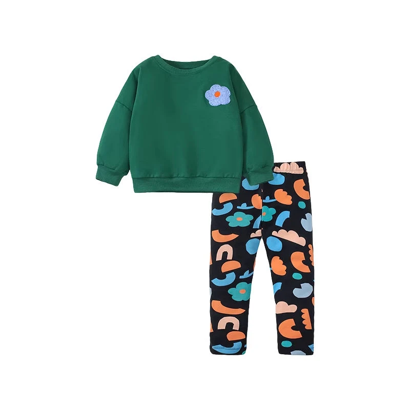 Wholesale/Supplier Children Babe Sweatshirt Top Legging Bottom Pants Baby Girls 2PCS Fall Boutique Clothing