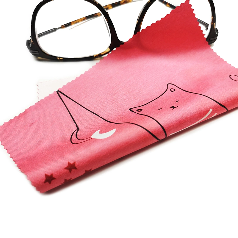 Logo Printed Soft Microfiber Cleaning Cloth for Glasses Sunglasses Wiping