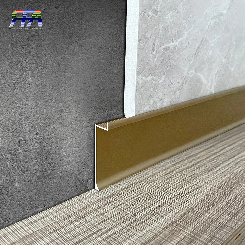 Hoboly aluminio Hidden Skirting 20mm 30mm 50mm altura personalizada caliente Venta pared Decorativa Baseboard impermeable Skirting