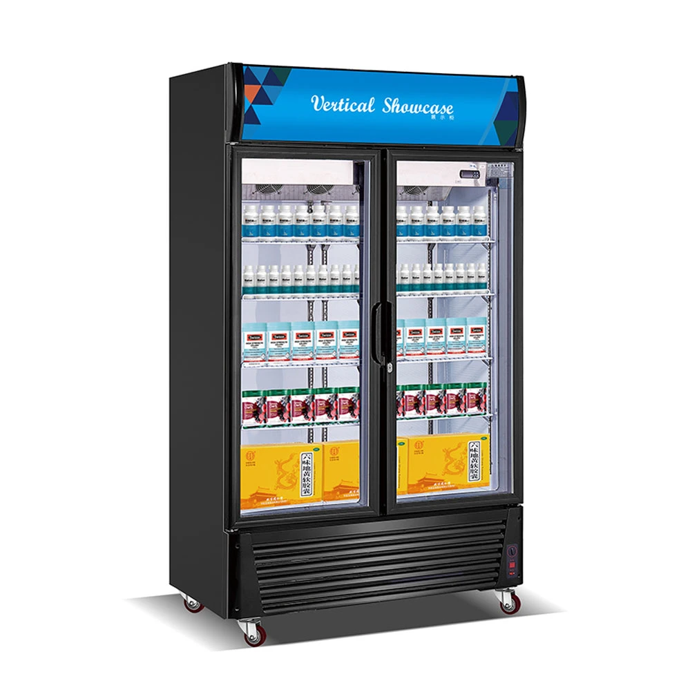 600L Commercial Supermarket Refrigerator Beer Pepsi Beverage Display Chiller