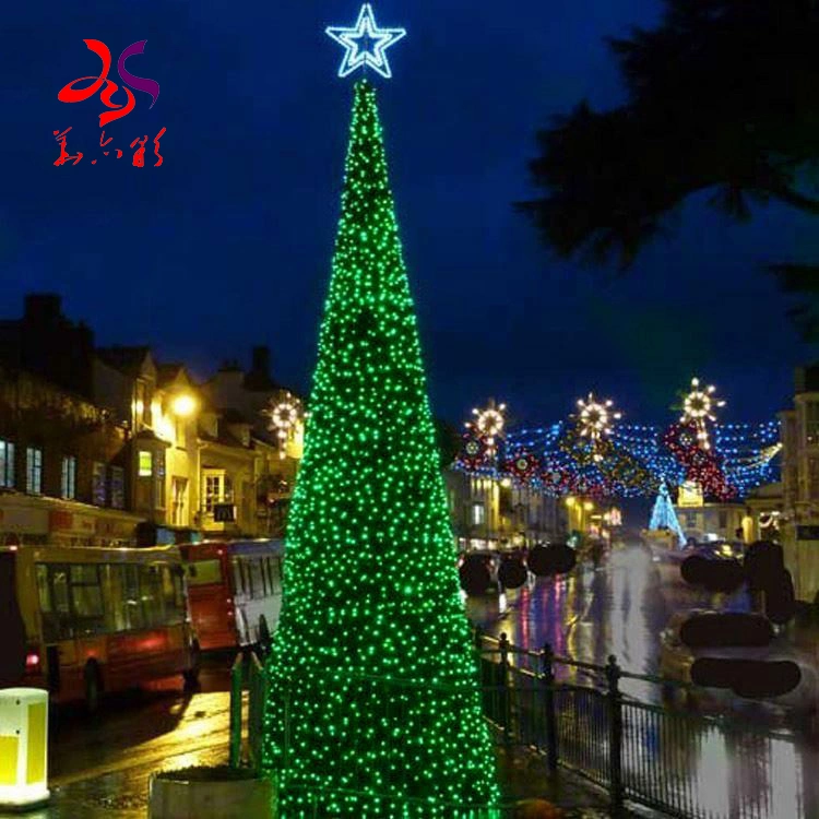 10 M Golden Color Giant Christmas Tree for Shopping Mall Decoration