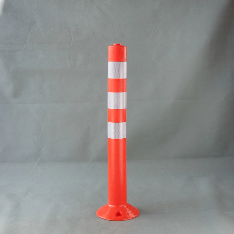 Red Color PU Flexible Traffic Warning Bollard