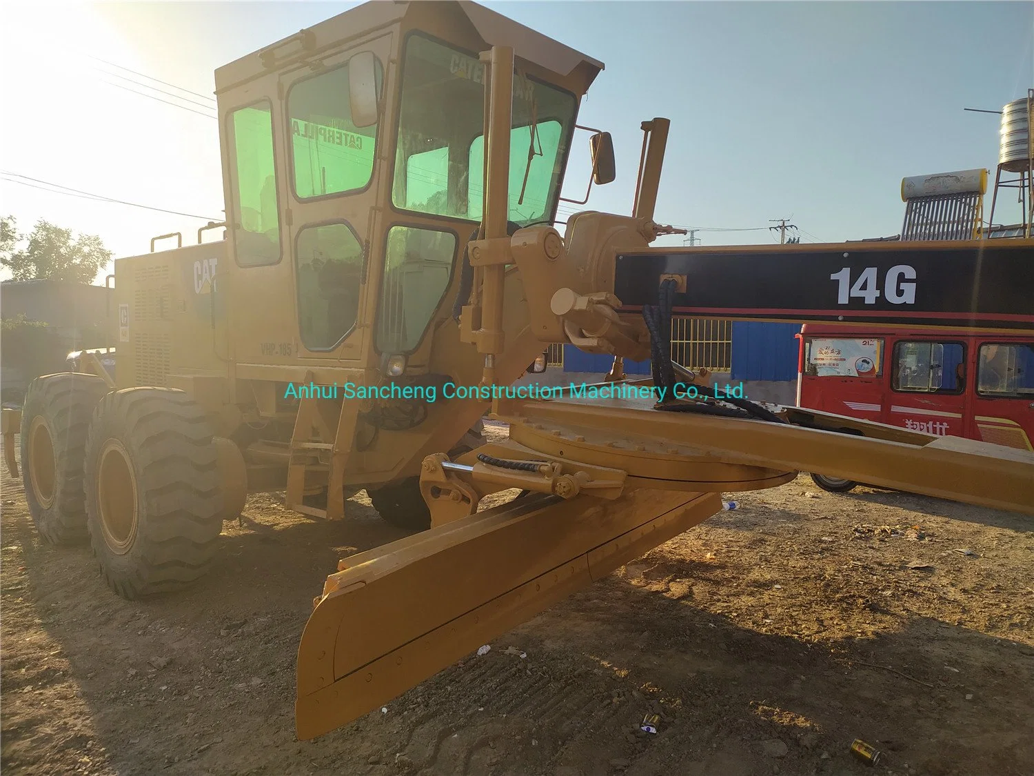 سعر رخيص استخدم ماكينة التسوية Cat 14G ماكينة التسوية التي تعمل بموتور Caterpillar 140g/140h