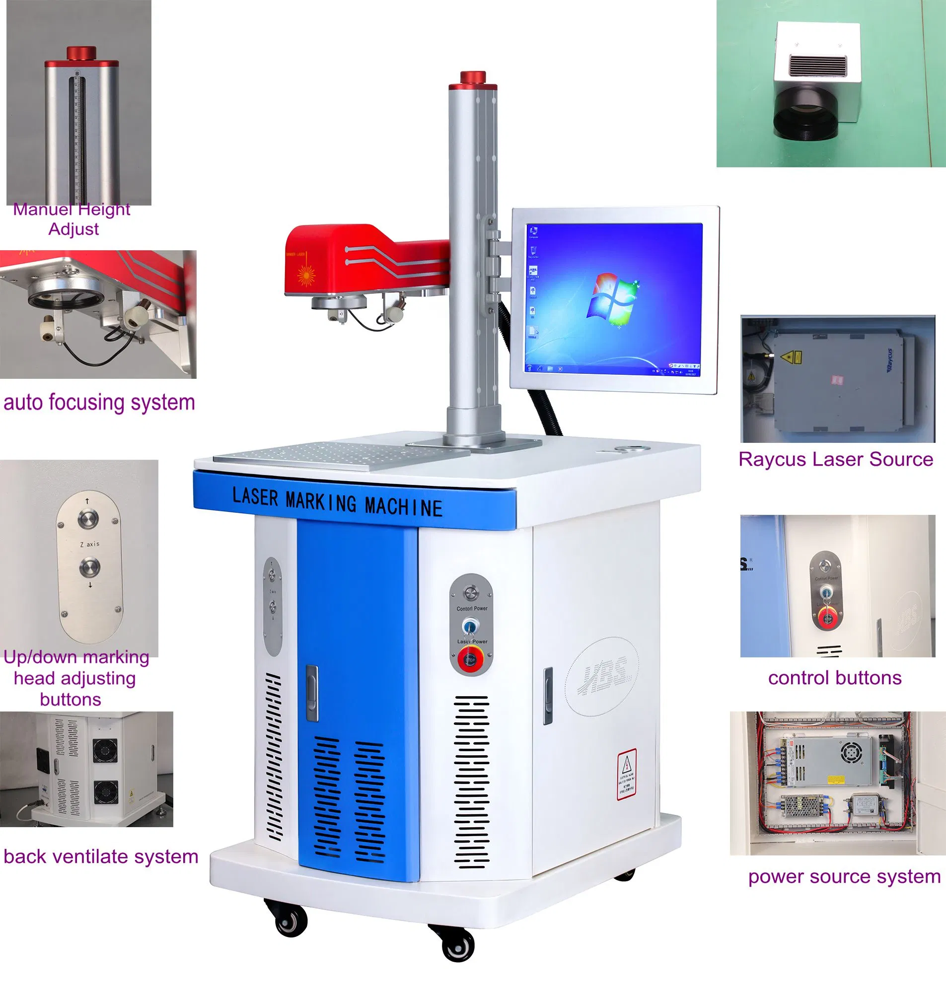 HBS 20W Color Mopa Fiber Laser Marking Machine