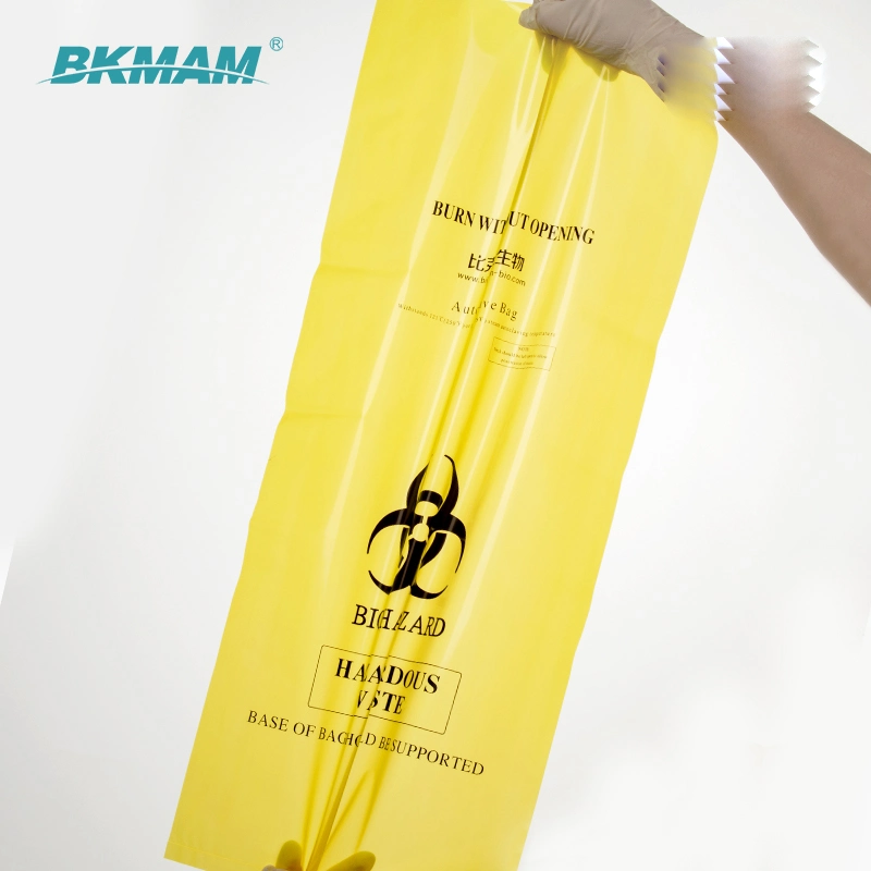 2022 Hot Promotion Biohazard Yellow Plastic Bags with Thicken PP Material Autoclave 134 Degree