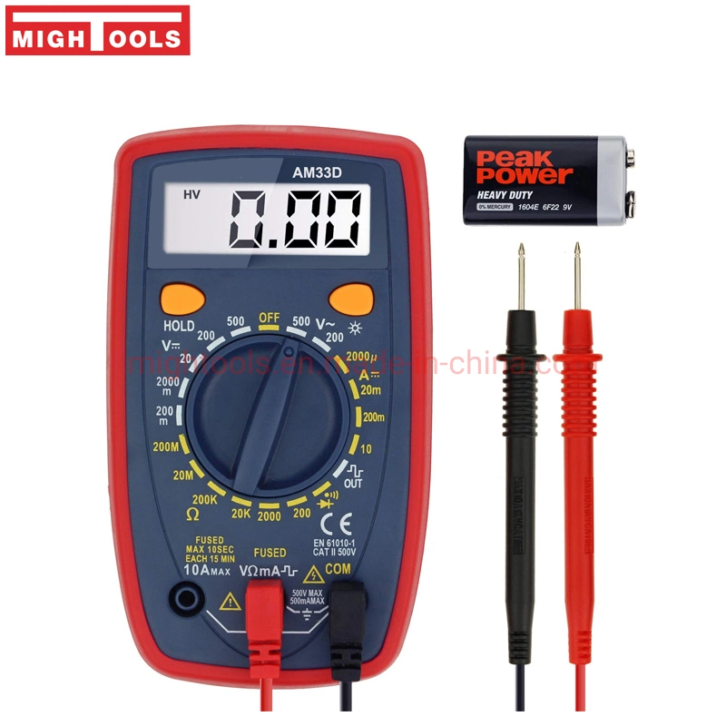 Multimeter 2000 Counts Digital Multimeter with DC AC Voltmeter and Ohm Volt AMP Tester