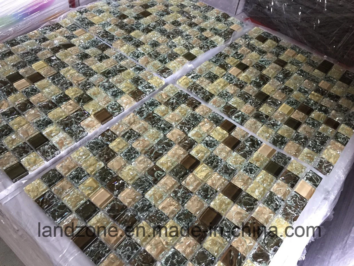 Icekrace America Pattern Square Glass Mosaic Tile