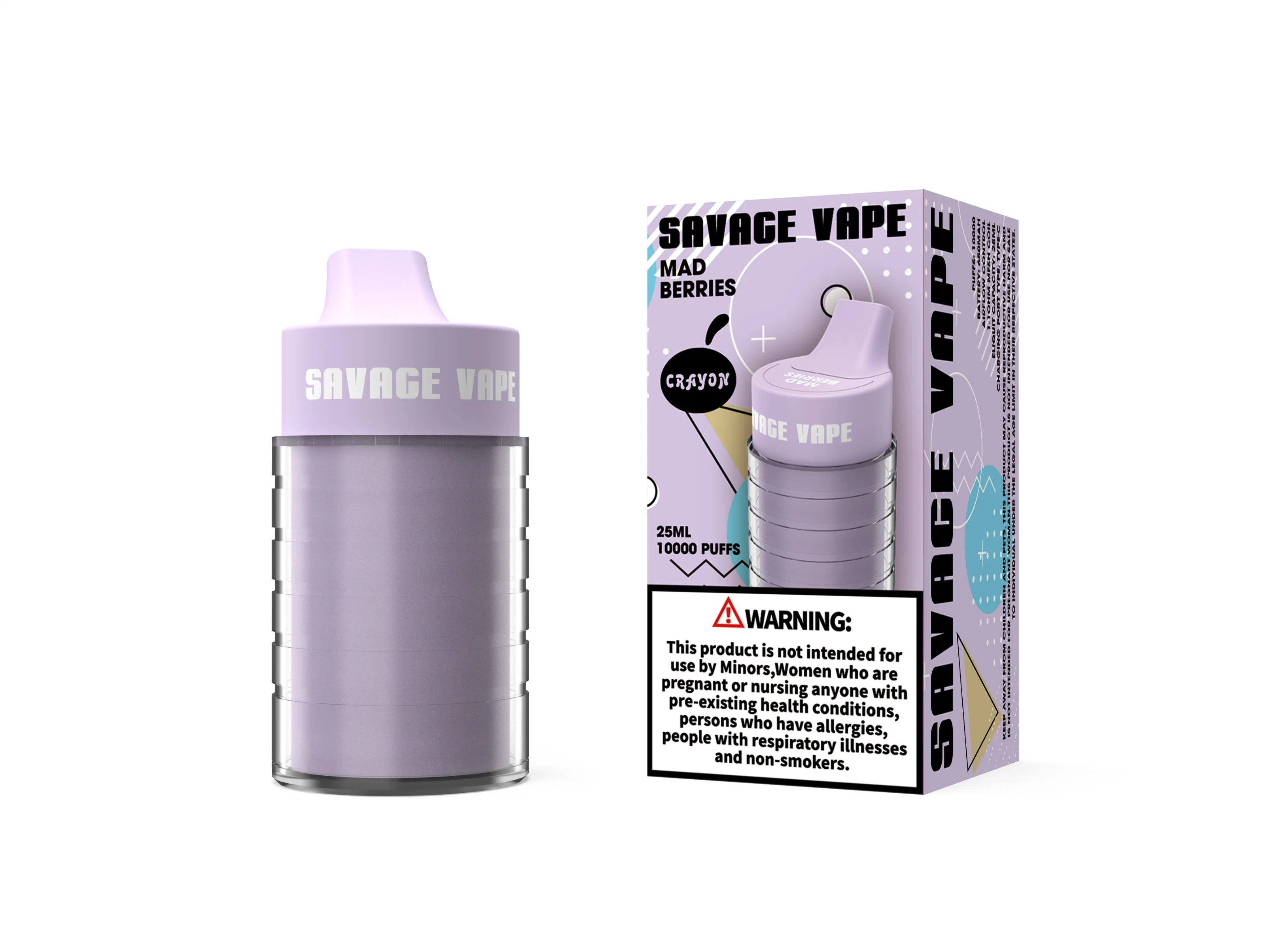 Sumo de garrafa Vape Savage descartável original e para cigarros, com 10000 puffs Bobina de rede de cartucho pré-carregada de 22 ml de 650 mAh, 9K, 10K, 12 K. Kit de canetas para papel de puffs Vape