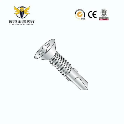 Self Drilling Tek Screws A2 (304) Stainless Steel Countersunk Head M3.9-M5.5 Material - A2 Stainless Steel Finish - A2 Stainless Steel Head Type