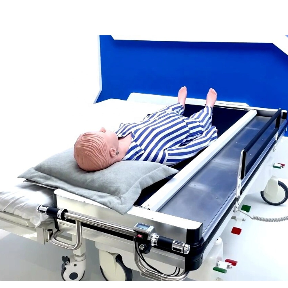 Multifunción eléctrica el cuidado del paciente con la mano de transferencia de la cama camilla móvil de control para la ICU