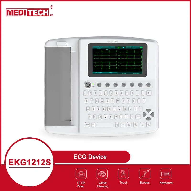 12 Channels ECG High Quality Smart ECG Machine Have 7inch Touch Screen