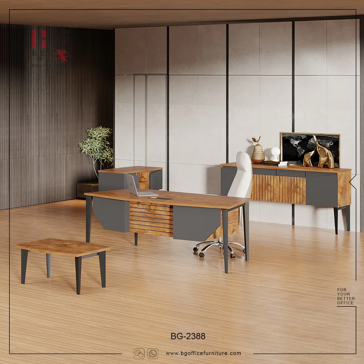 Moderne Metall Eisen Schreibtisch Holz Manager Bürotisch Kommerzielle Möbel Mit Bücherregal