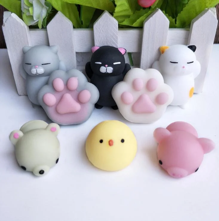 Christmas Kids Gift Squishy Mini Small Toy Cute Animal Fidget Toy Soft TPR Squeeze Mochi Squishy for Stress Relief