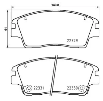 Plaquette de frein à disque auto partie Semi Métal pour Hyundai Tucson 58101-DA300