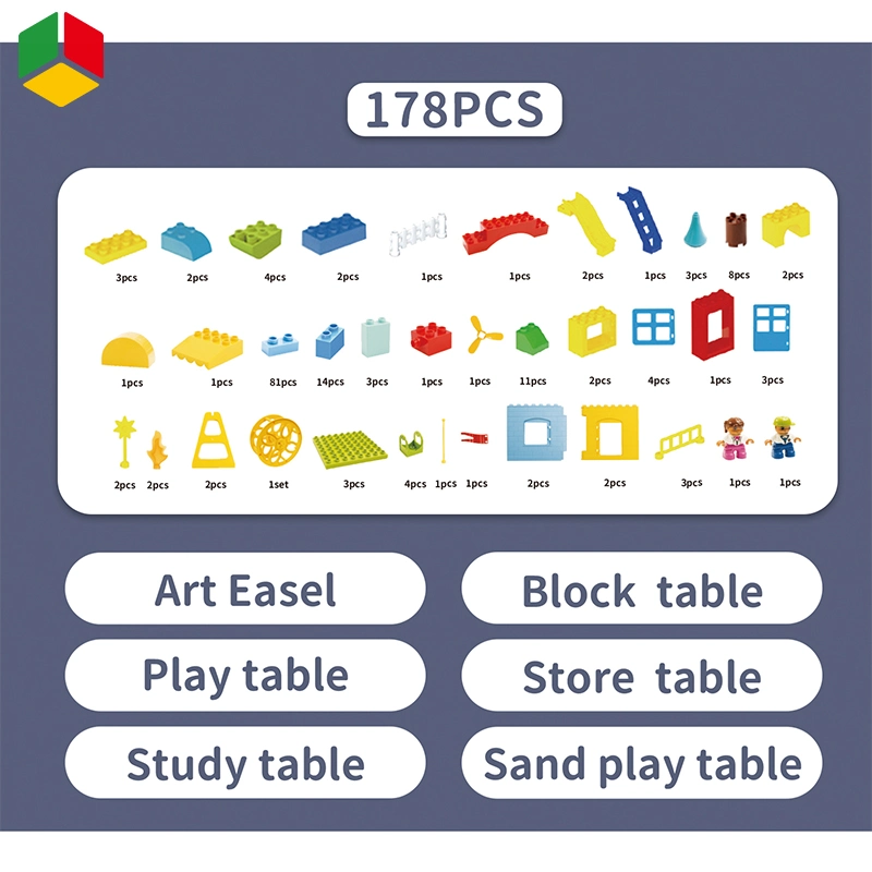 QS Children′ S Early Education набор стульев для стола с приколы Детские DIY блочные игрушки Многофункциональные складные Живопись изучение строительных блоков Таблица Детские учебные игрушки