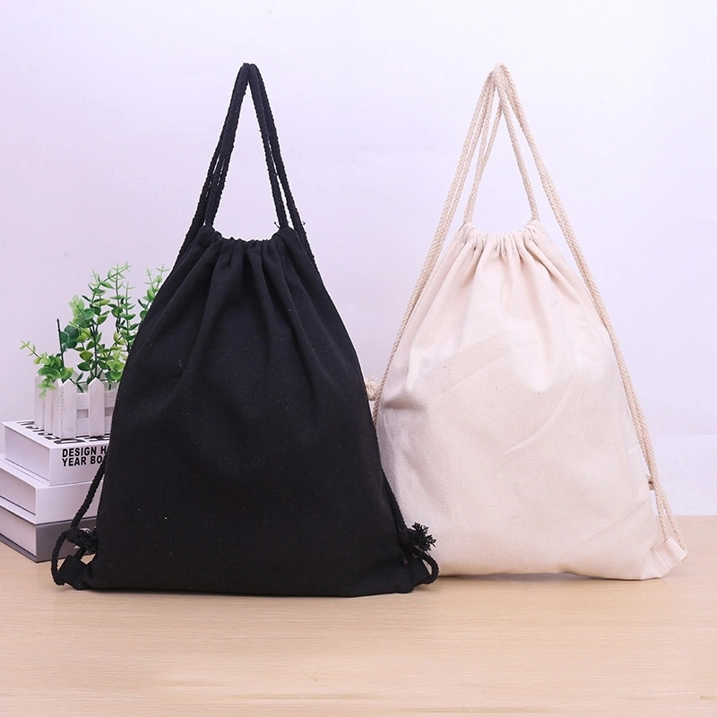 Wholesale/Supplier Red Cotton Canvas Drawstring Bag Promotional Cotton Backpack