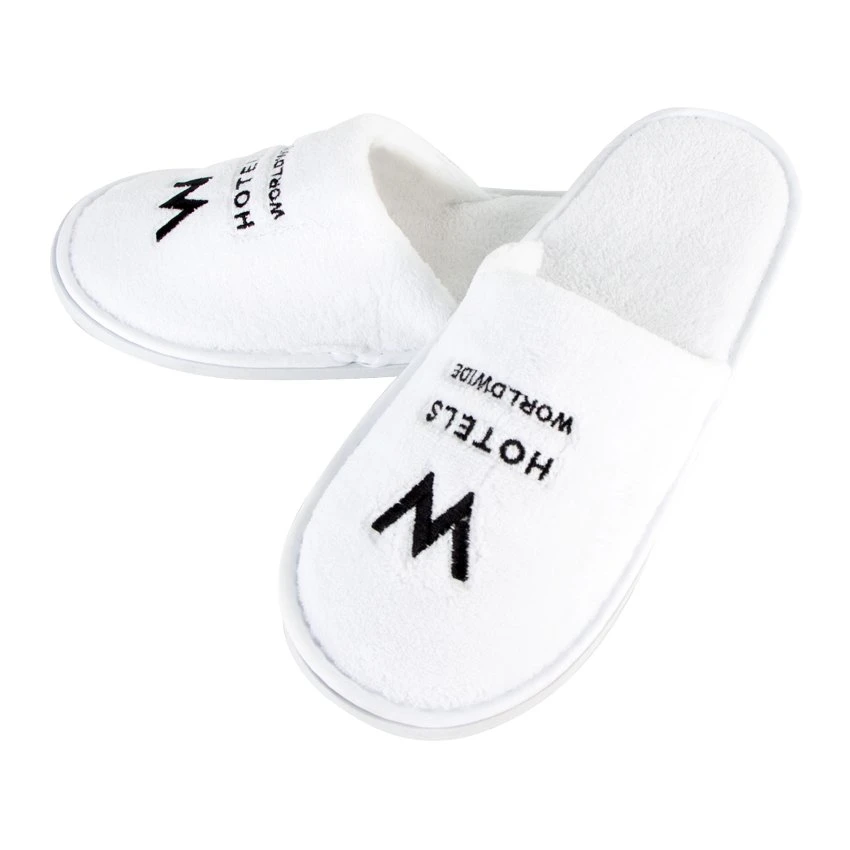 Luxury Coral Fleece Hotel Slippers Custom Logo Disposable Slippers