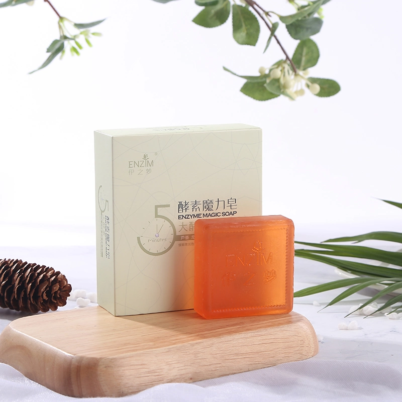 80g Natual Fruit Square Enzyme Moisturizing Essential Oil Handmade Soap