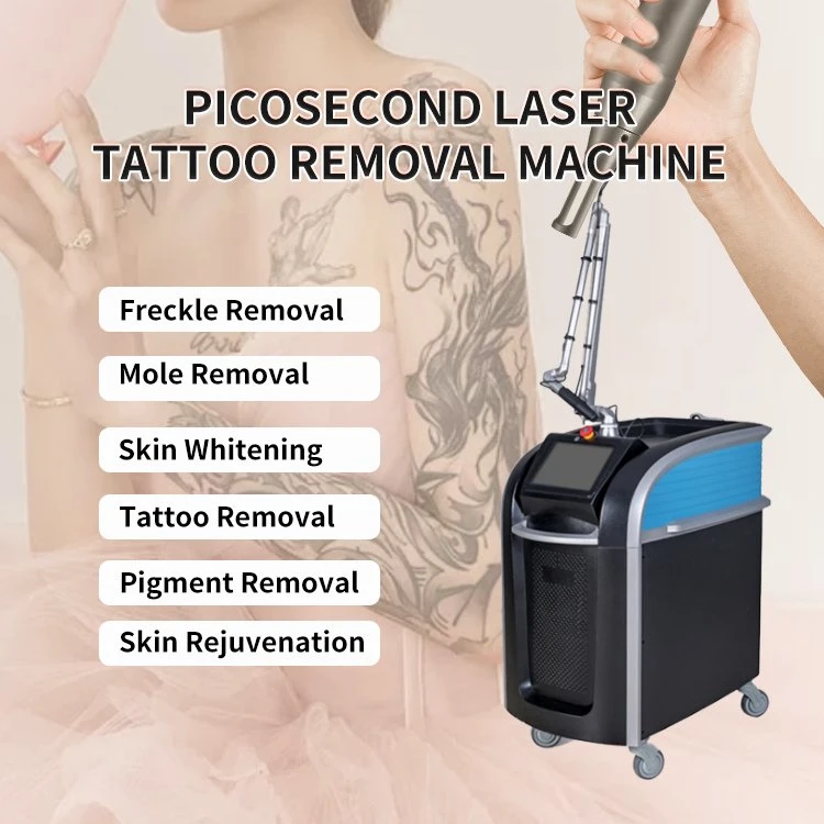 Remoção do laser ND YAG de 3 comprimentos de onda PicoSecond Q comutado portátil Equipamento de tatuagem permanente para venda