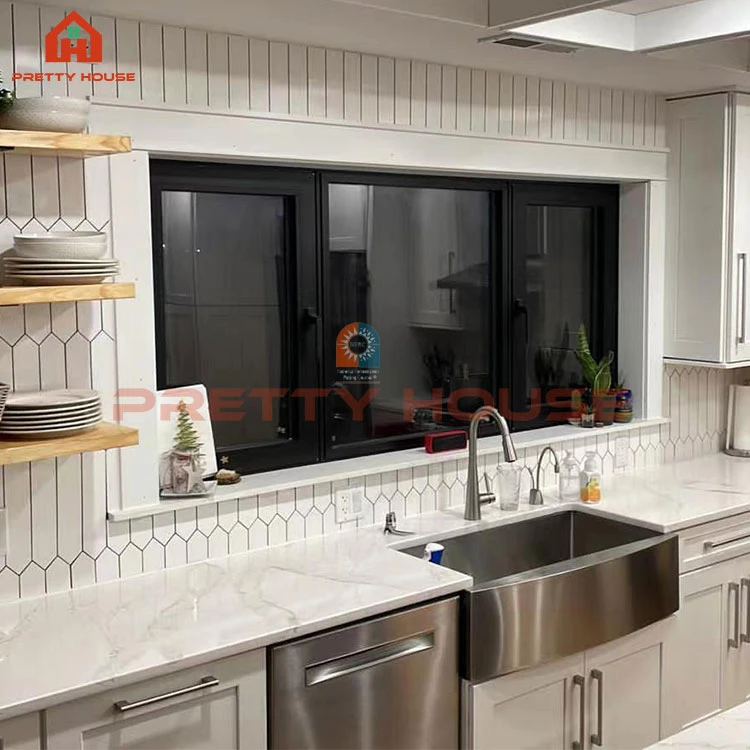 European Style Window Custom Double Glazed Aluminum Alloy Doors and Windows