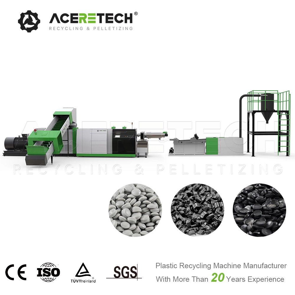 Hot Selling Acs-H300/80 PE Bottle Flakes /Lumps Film Recycling Pelletizing Machine